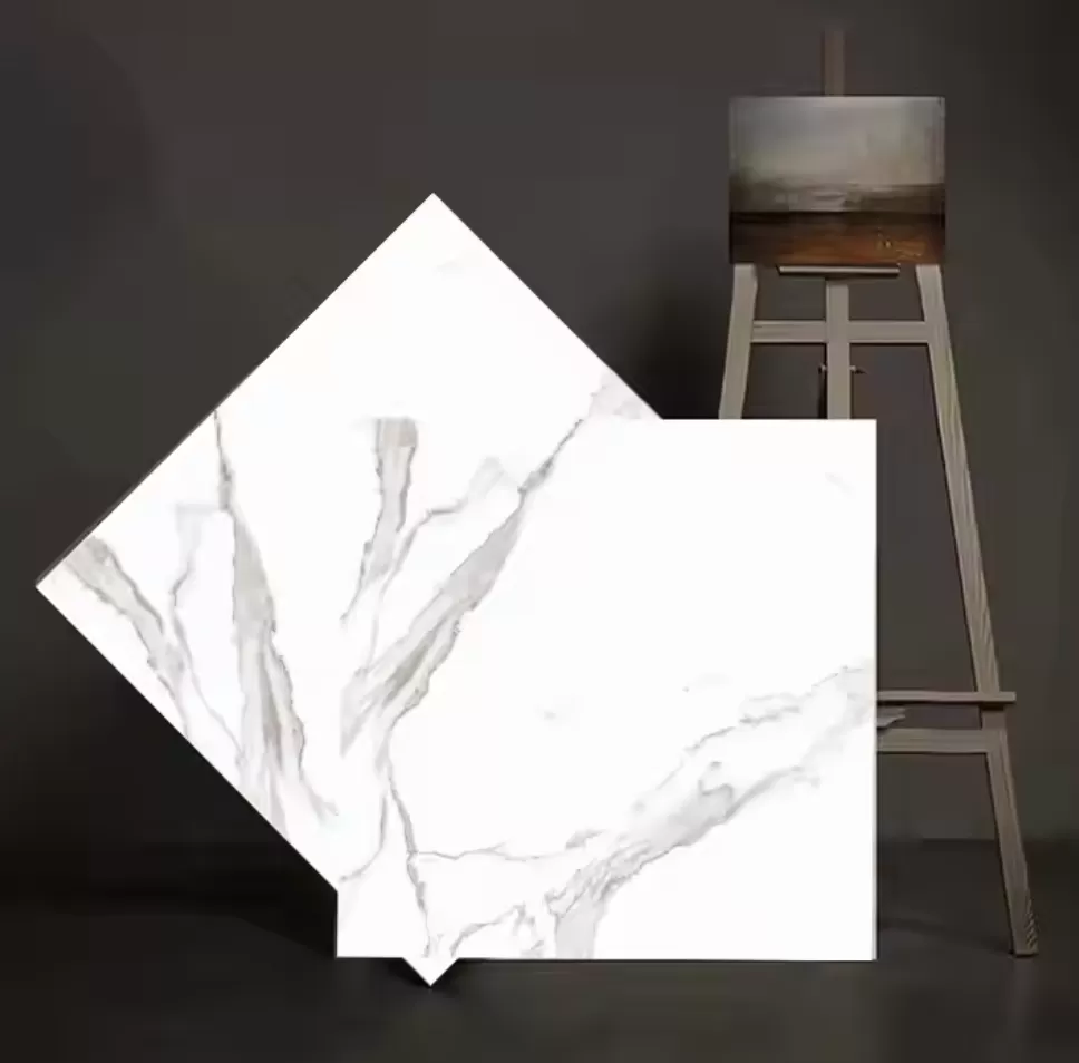 60X60cm Snow White Marble Tiles Premium Tiles Outdoor Refractory Tiles Scratch R