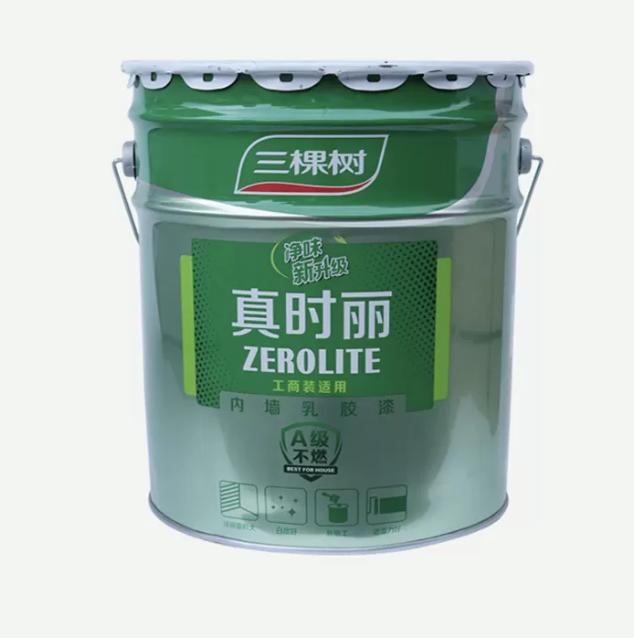 三棵树真时丽净味内墙乳胶漆室内白色公装环保墙面漆A级不燃24Kg
